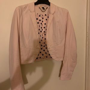 Pastel Pink Cropped Blazer